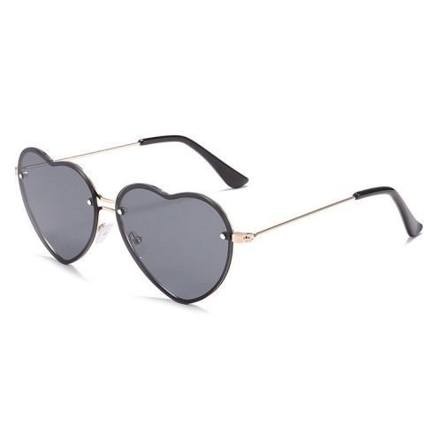Lovely love rimless sunglasses; versatile women's decoration ins; same style; versatile; cut edge love glasses;